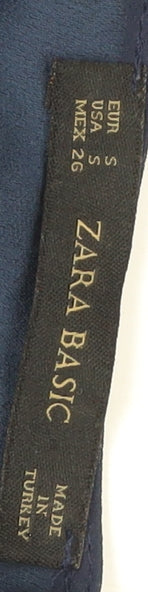 Zara Women's Blue Colourblock Dress, Size S