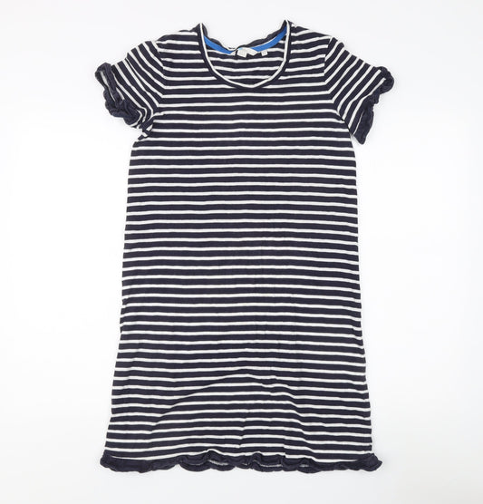 Boden Women's Black Striped T-Shirt Dress Size 10