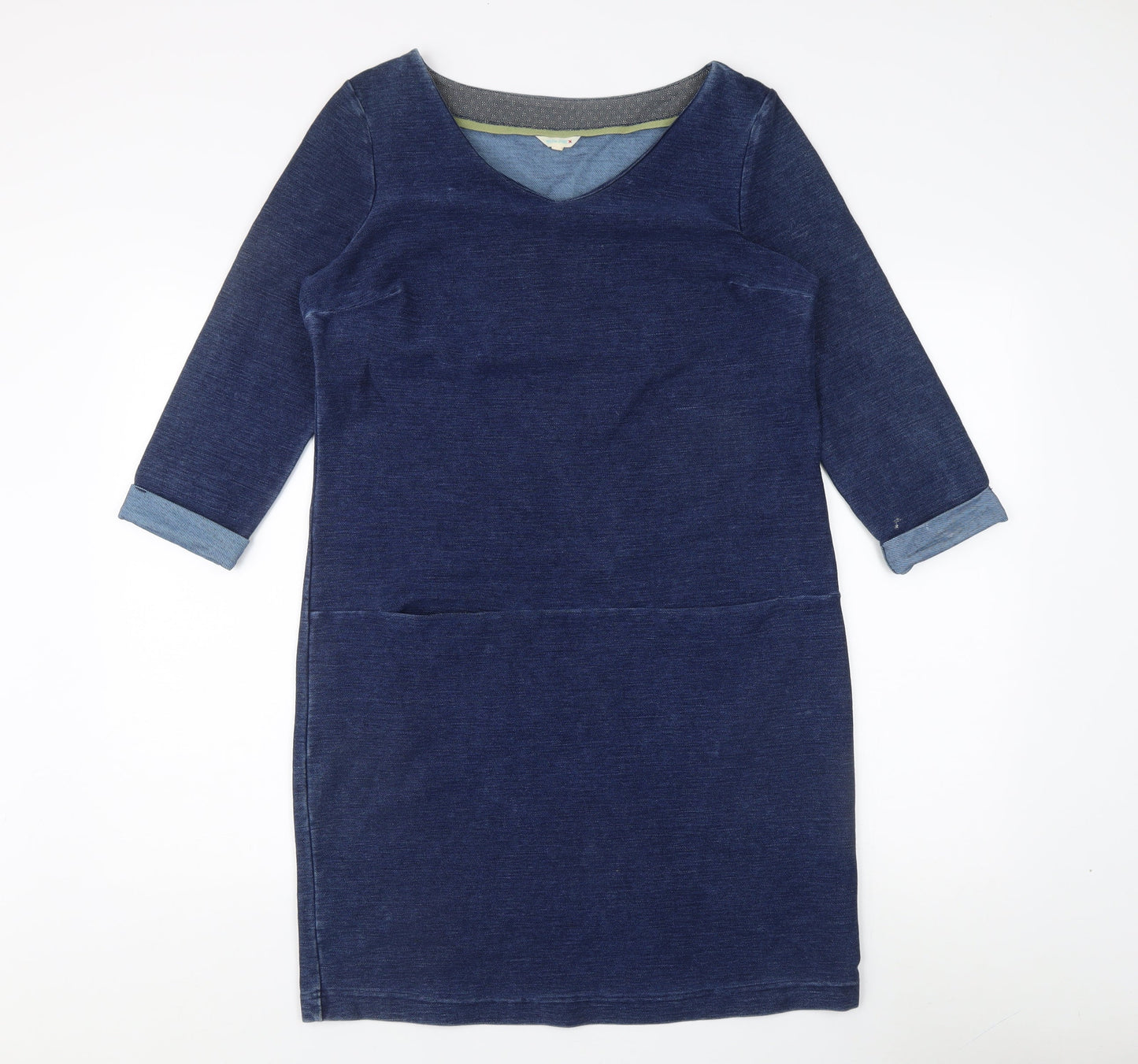 White Stuff Women's Blue Shift Dress Size 12 Casual