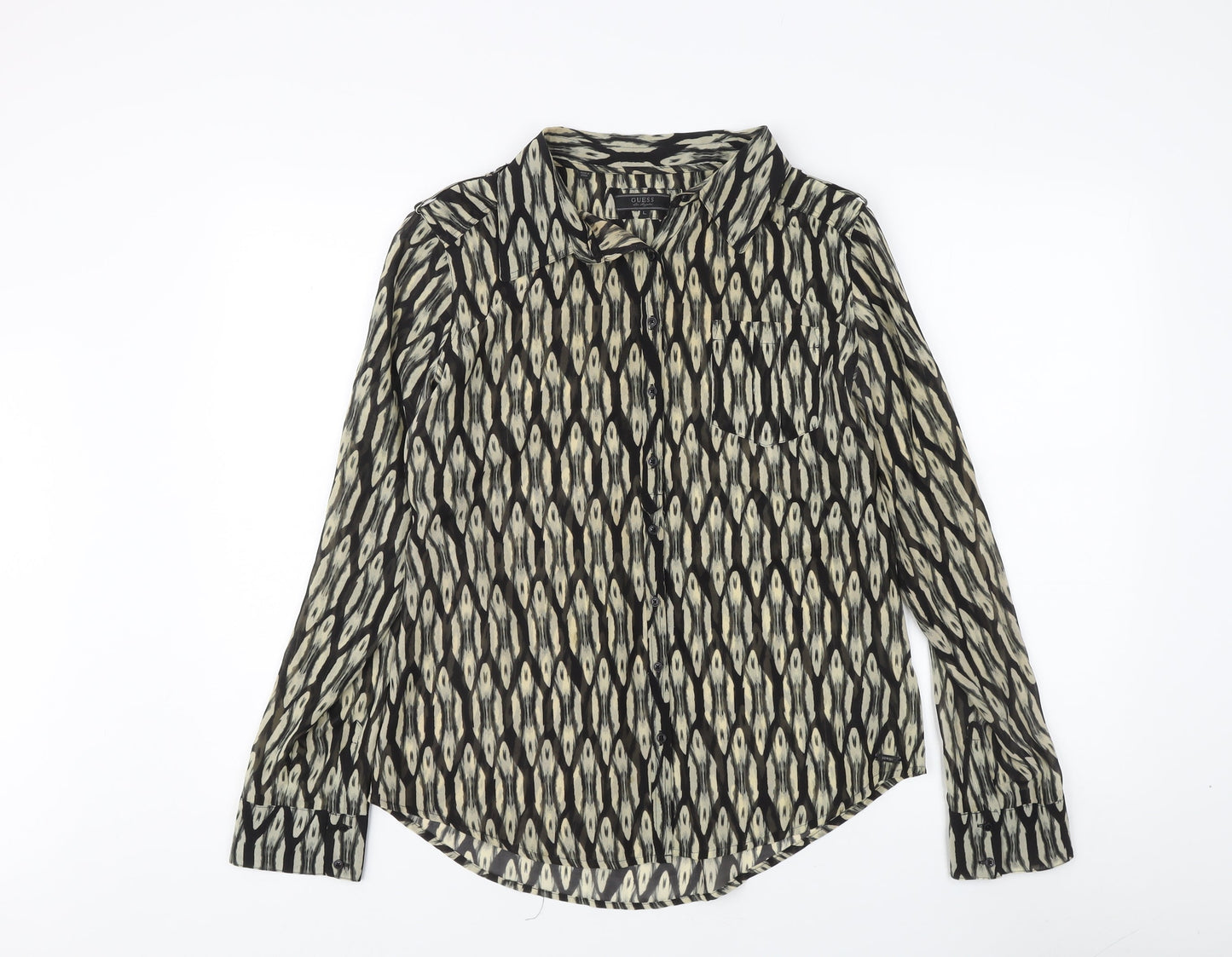 Guess Women's Multicoloured Button-Up Blouse, Size L