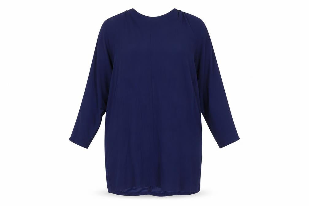 Reiss Women's Blue Tunic Blouse, Size 12, Relaxed Fit