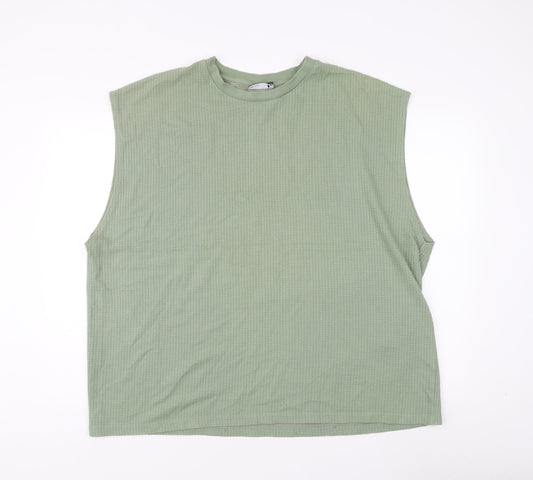 ASOS DESIGN Green Sleeveless Crew Neck Top 2XL