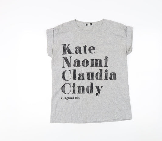River Island Girls Graphic Print Grey T-Shirt - Size 11-12 Years
