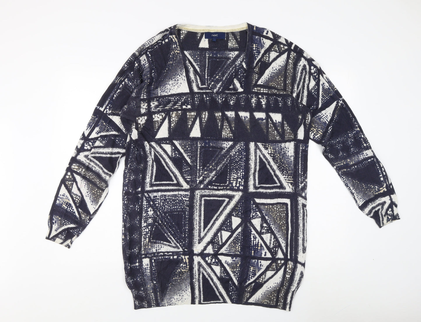 Next Women's Multicoloured Geometric Pullover Jumper Size 14