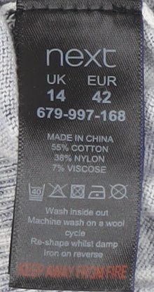 Next Women's Multicoloured Geometric Pullover Jumper Size 14