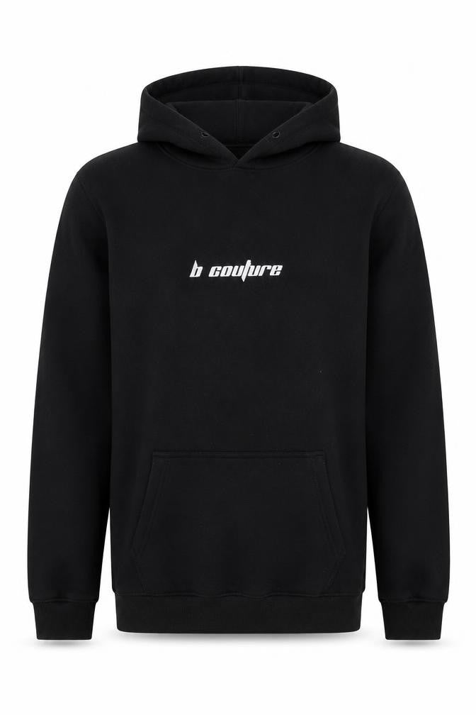 b couture Men's Black XL Pullover Hoodie