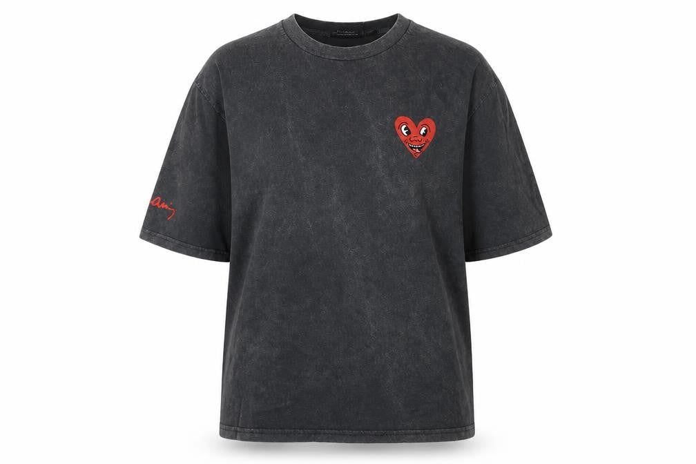 Keith Haring Unisex Black M T-Shirt, Art Theme, Casual Wear