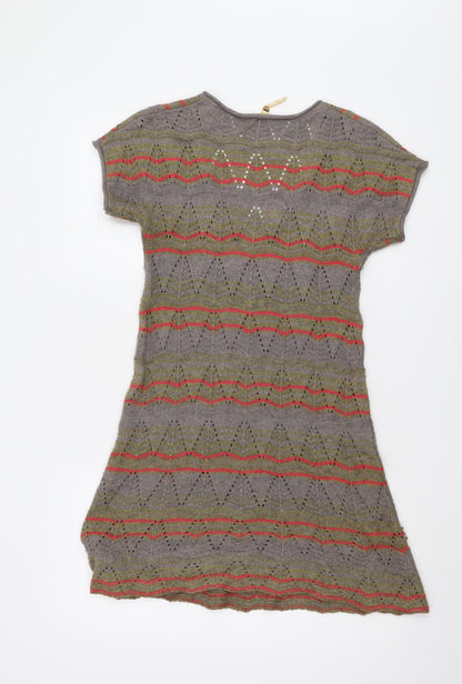 White Stuff Women's Brown V-Neck Pullover Jumper, Size 10