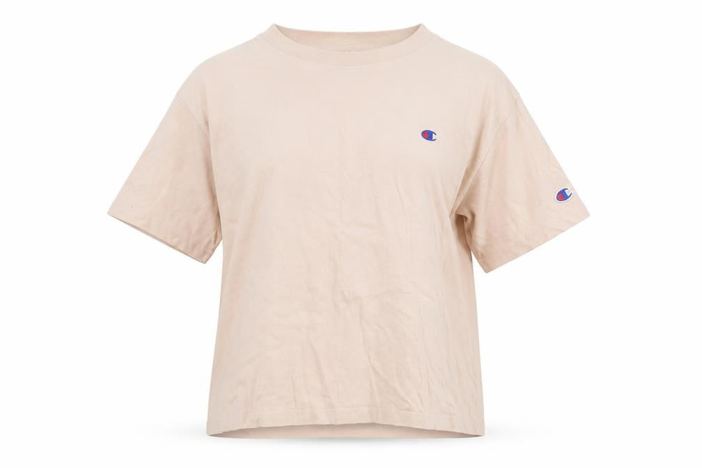 Champion Beige Unisex Medium Basic T-Shirt Casual