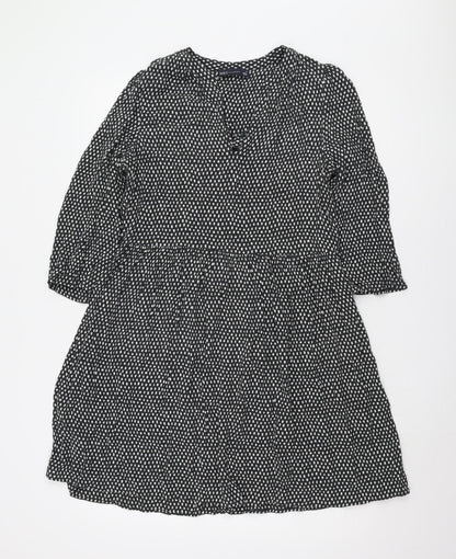 Marks & Spencer Black Geometric Women's Dress Size 12