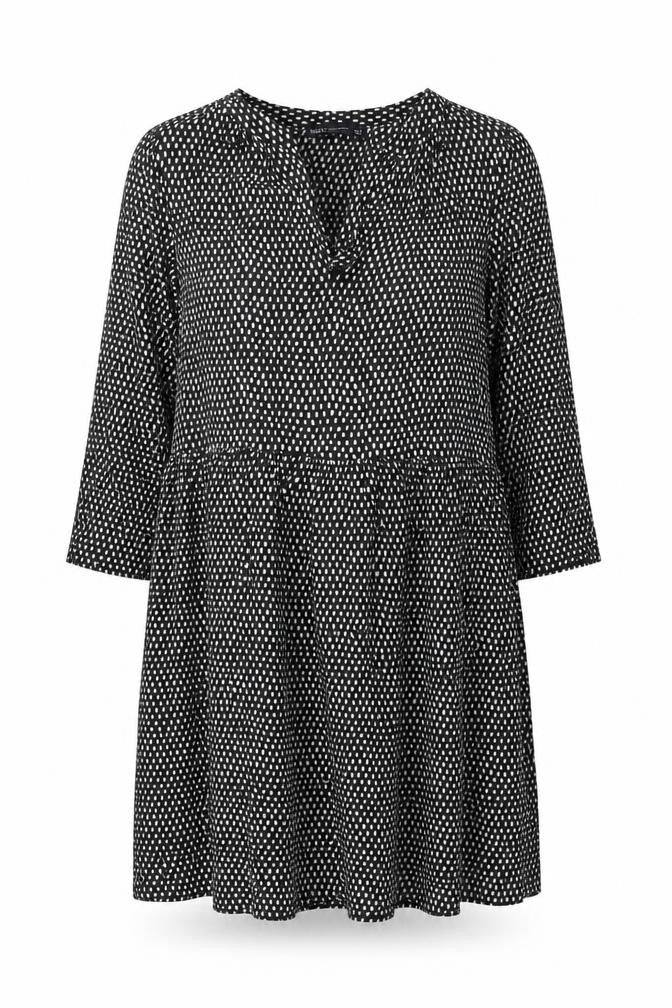 Marks & Spencer Black Geometric Women's Dress Size 12