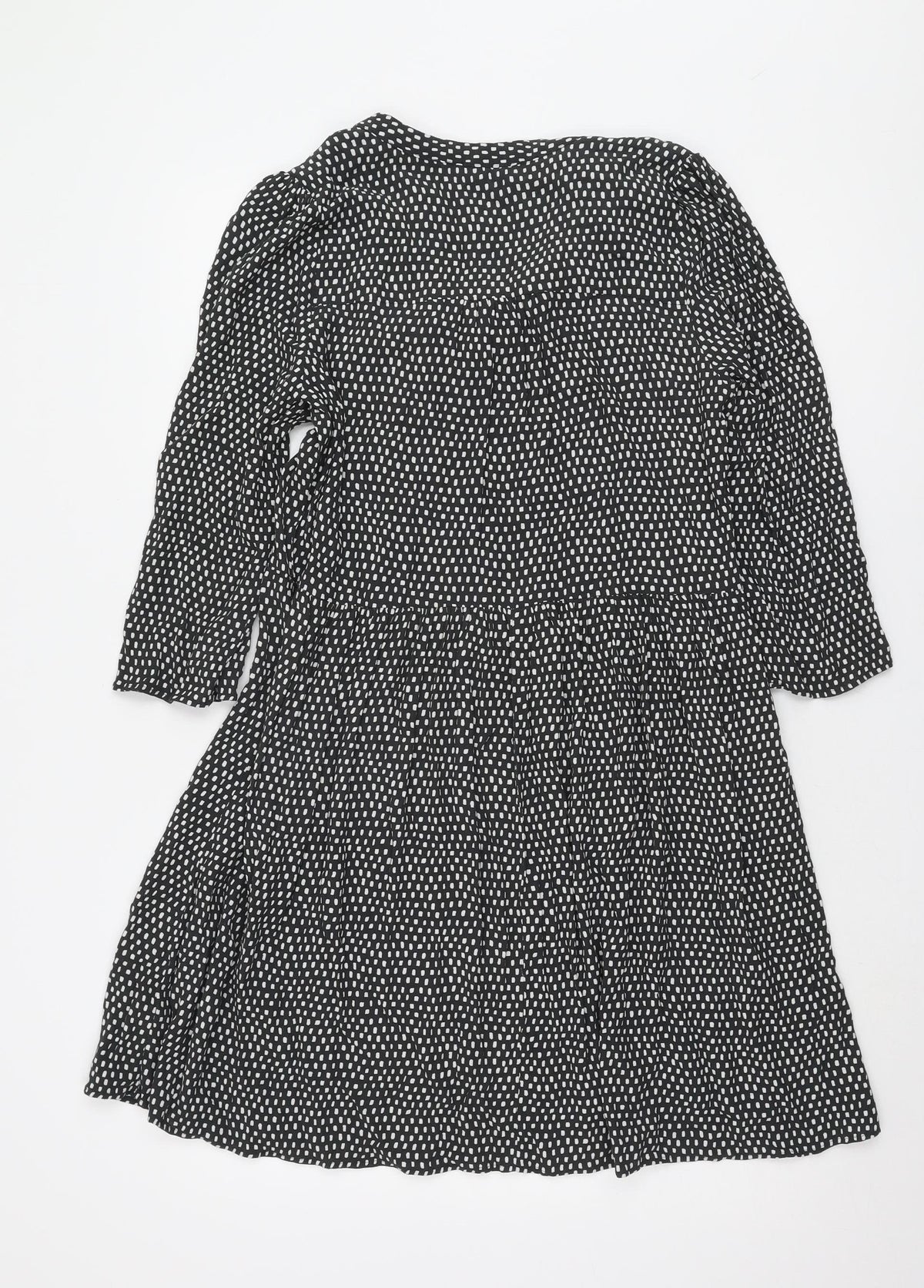 Marks & Spencer Black Geometric Women's Dress Size 12