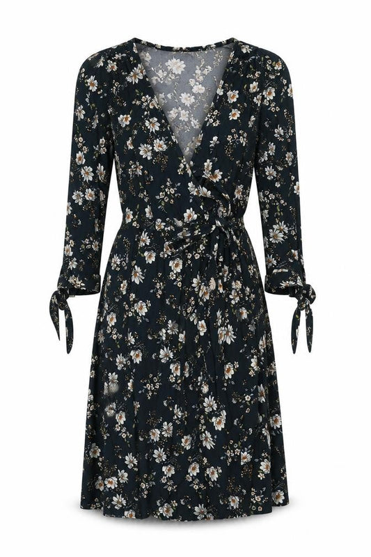 Blue Vanilla Women's Floral Wrap Dress Size 8