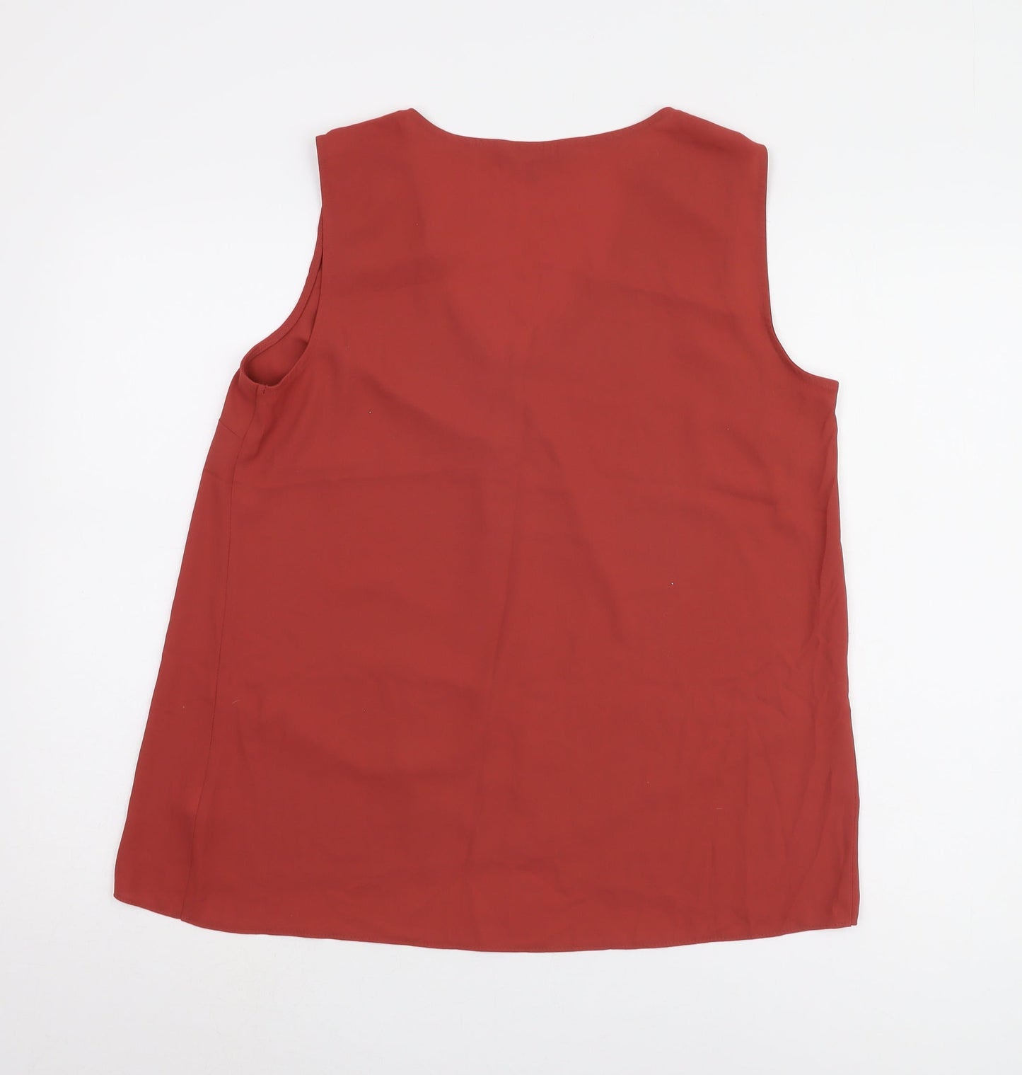 Next Red V-Neck Sleeveless Blouse Size 14