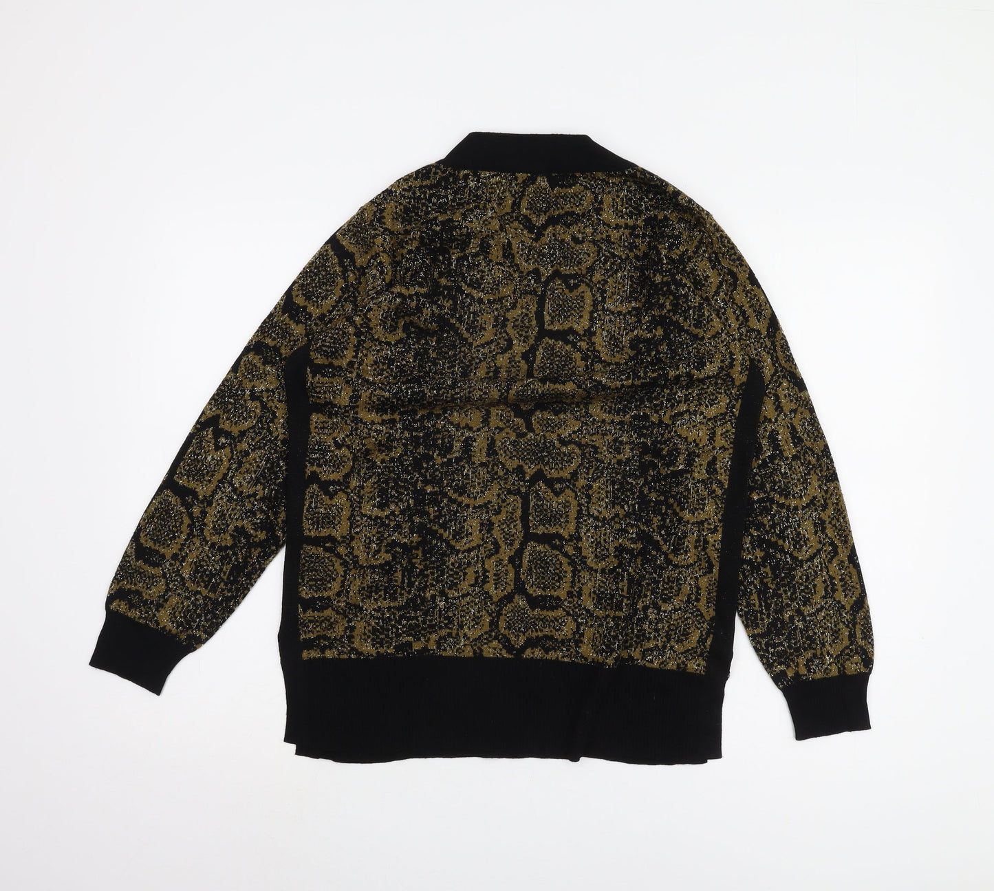 River Island Women's Black Animal Print Pullover Jumper