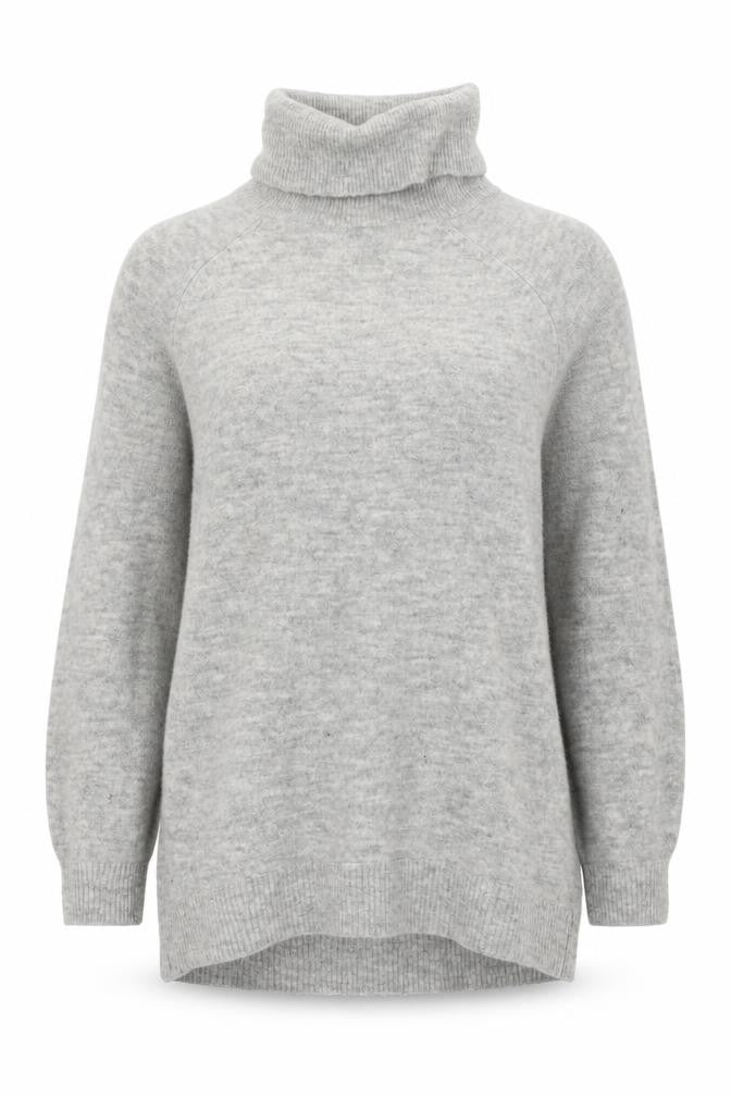 H&M Women's Grey Roll Neck Pullover Jumper XS