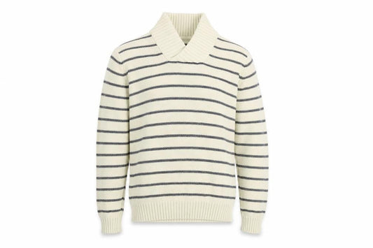 H&M Men’s Beige Roll Neck Striped Pullover - Size L