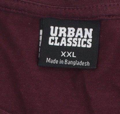 Urban Womens Classics Red 2XL Sleeveless T-Shirt