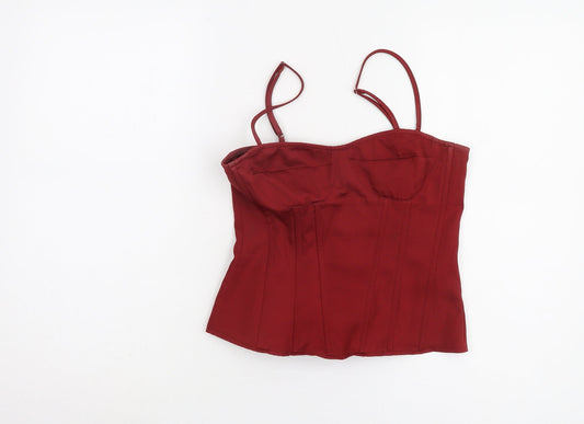 PrettyLittleThing Women's Red Camisole Tank UK 6