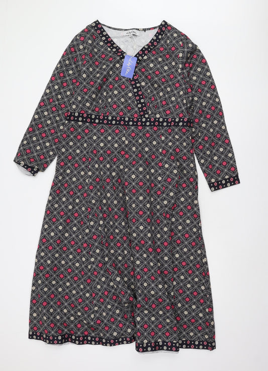 Lily Ella Women’s Multicoloured V-Neck Dress Size 16