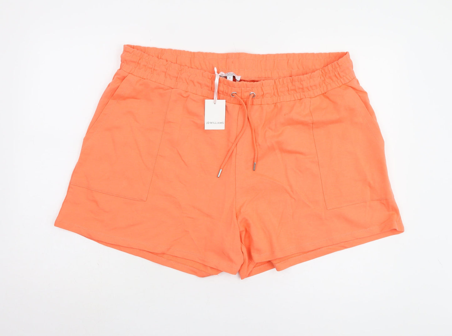 JD Williams Women's Orange Sweat Shorts Size 22