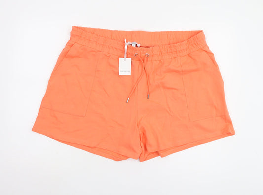 JD Williams Women's Orange Sweat Shorts Size 22