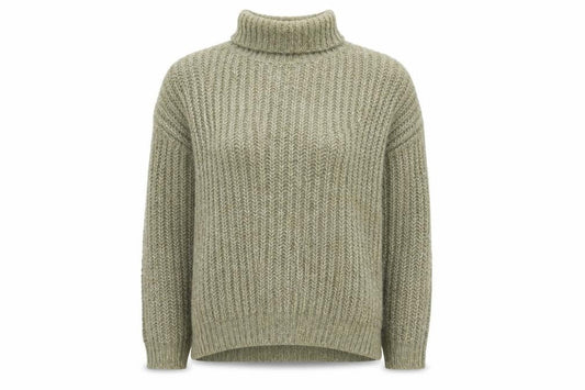 Zara Women’s Green Roll Neck Chunky Knit Jumper Size 5