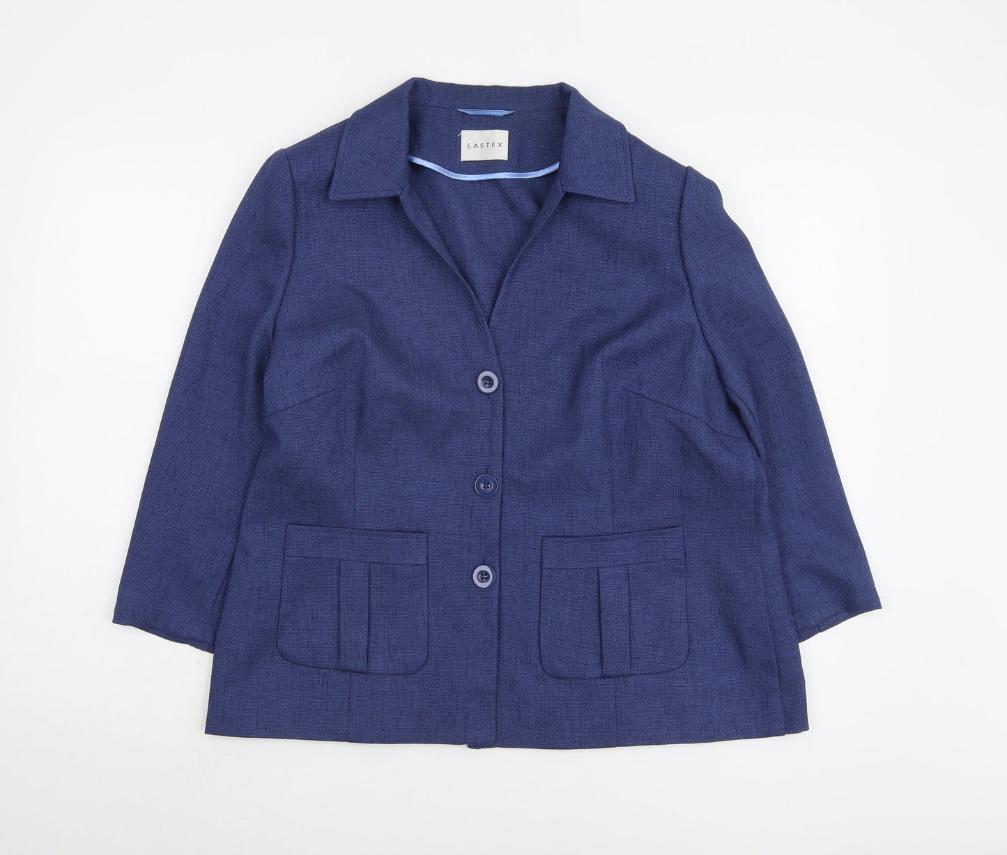 Eastex Women's Blue Suit Jacket, Size 16, Regular Fit