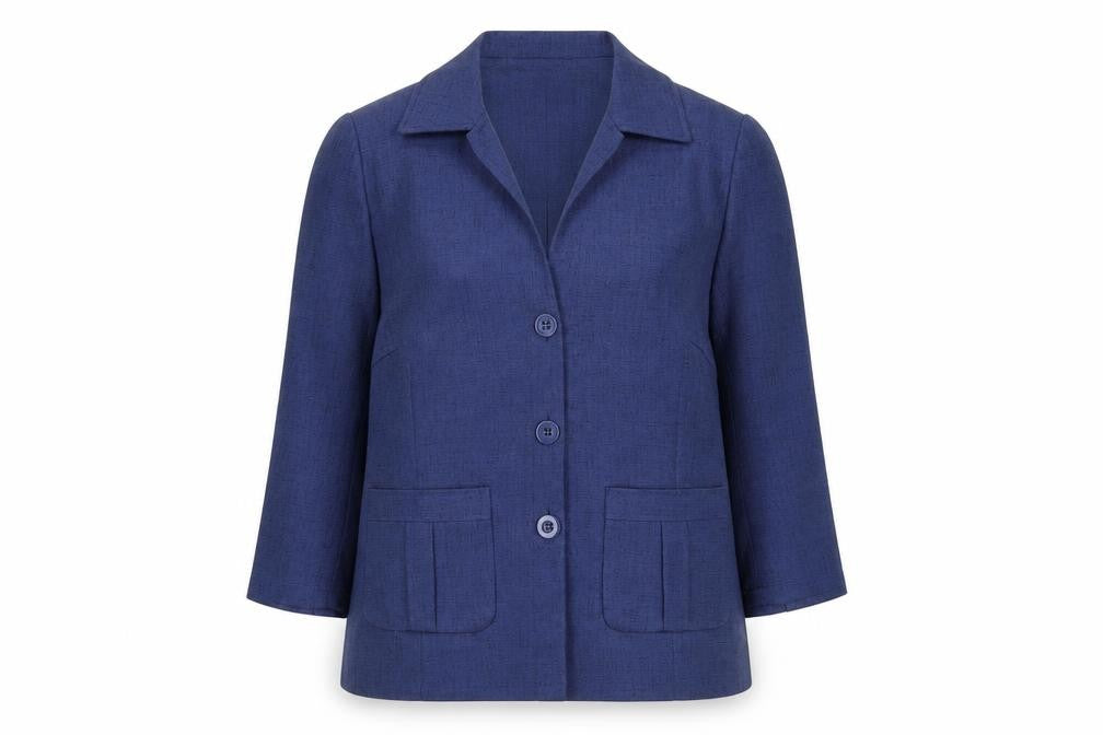 Eastex Women's Blue Suit Jacket, Size 16, Regular Fit