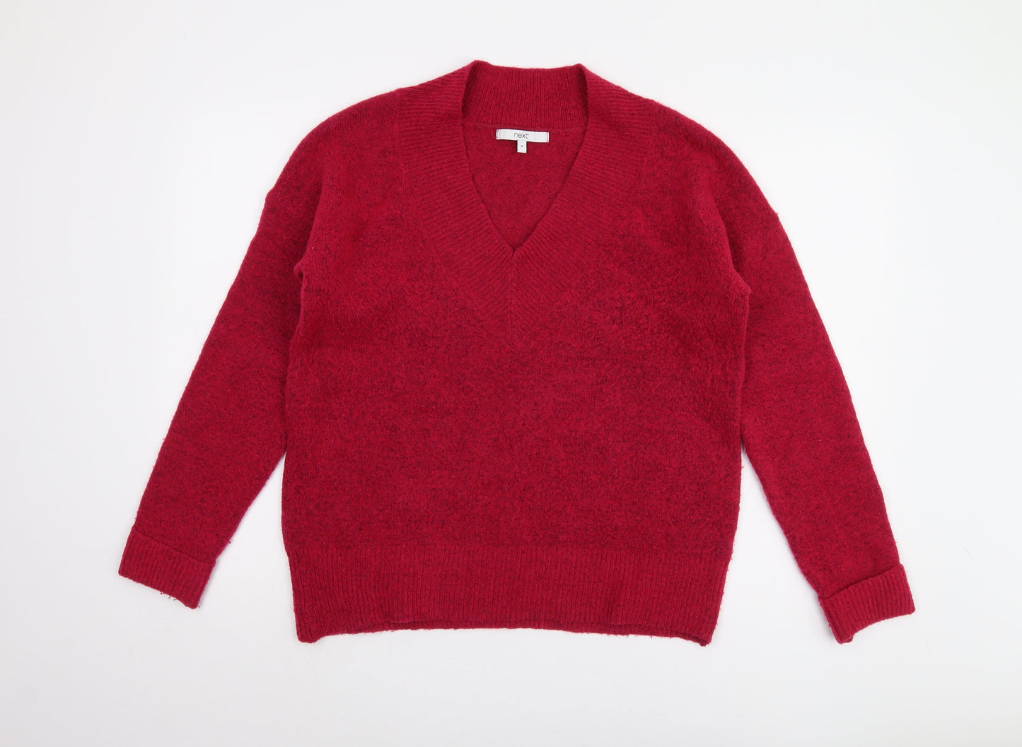 Next Women's Red V-Neck Pullover Jumper M