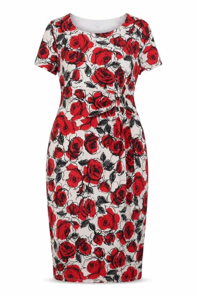 Country Casuals Women's Floral Dress, Multicoloured, L, Short Sleeve