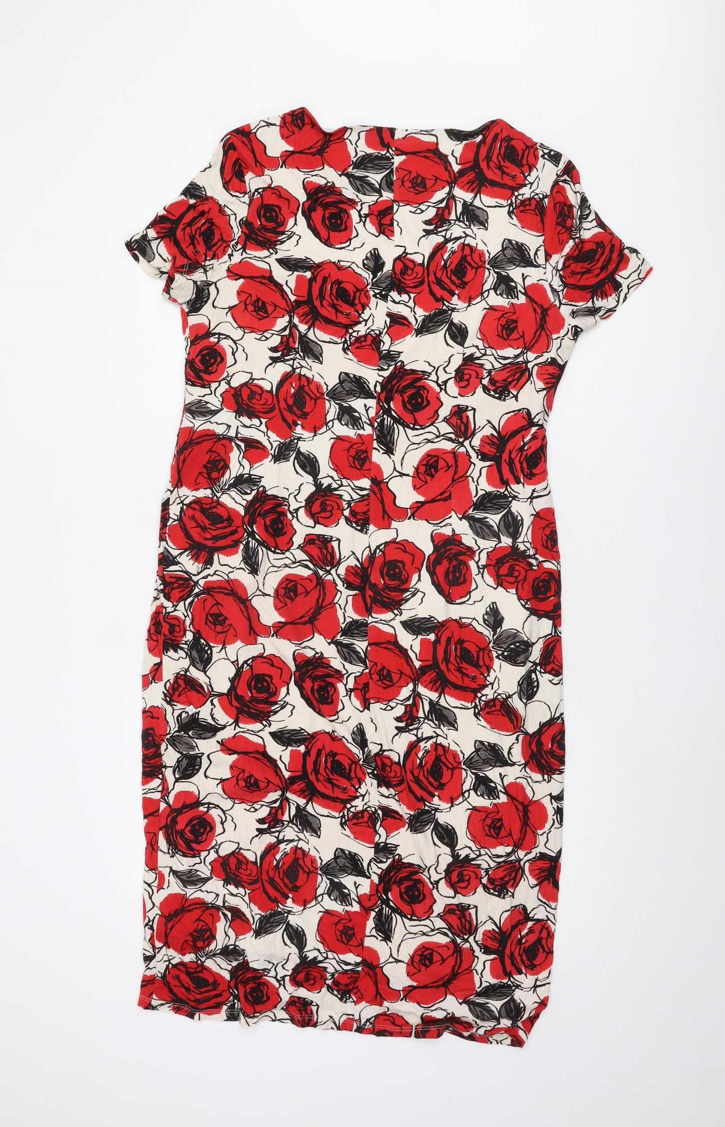 Country Casuals Women's Floral Dress, Multicoloured, L, Short Sleeve