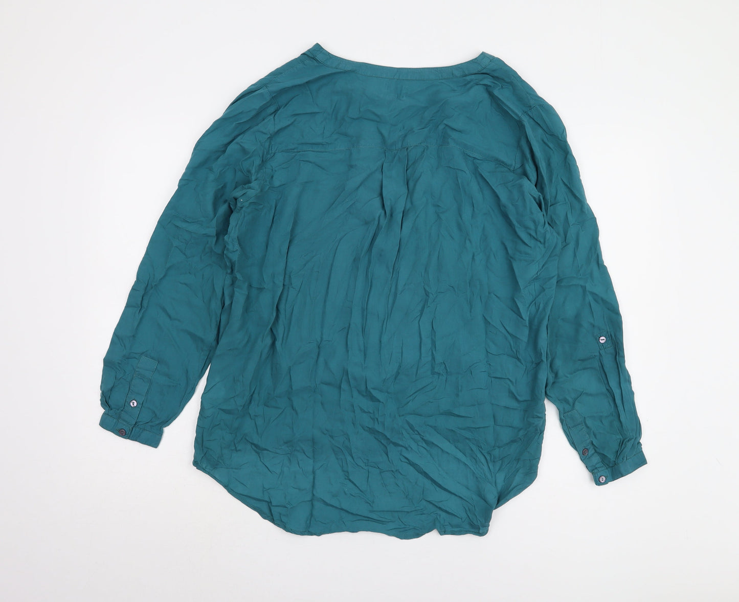 Peppercorn Women's Green Button-Up Shirt - Size L