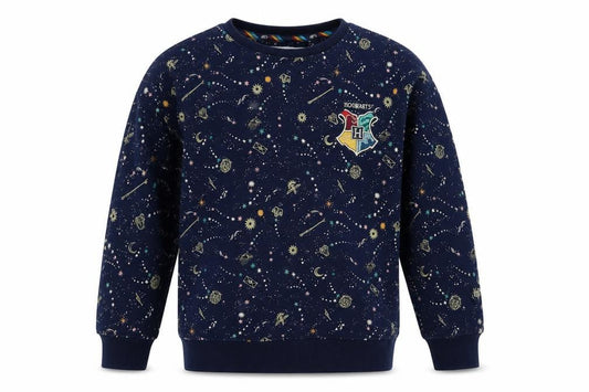 Front view of Marks & Spencer girls’ blue harry potter pullover sweatshirt