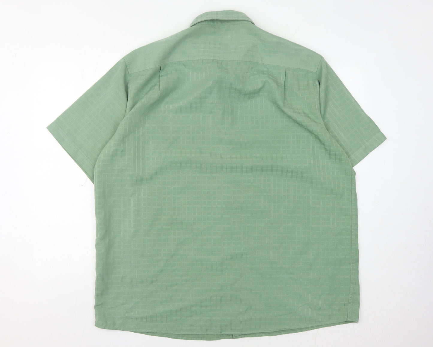 Cotton Traders Men's Green XL Casual Button-Up Shirt