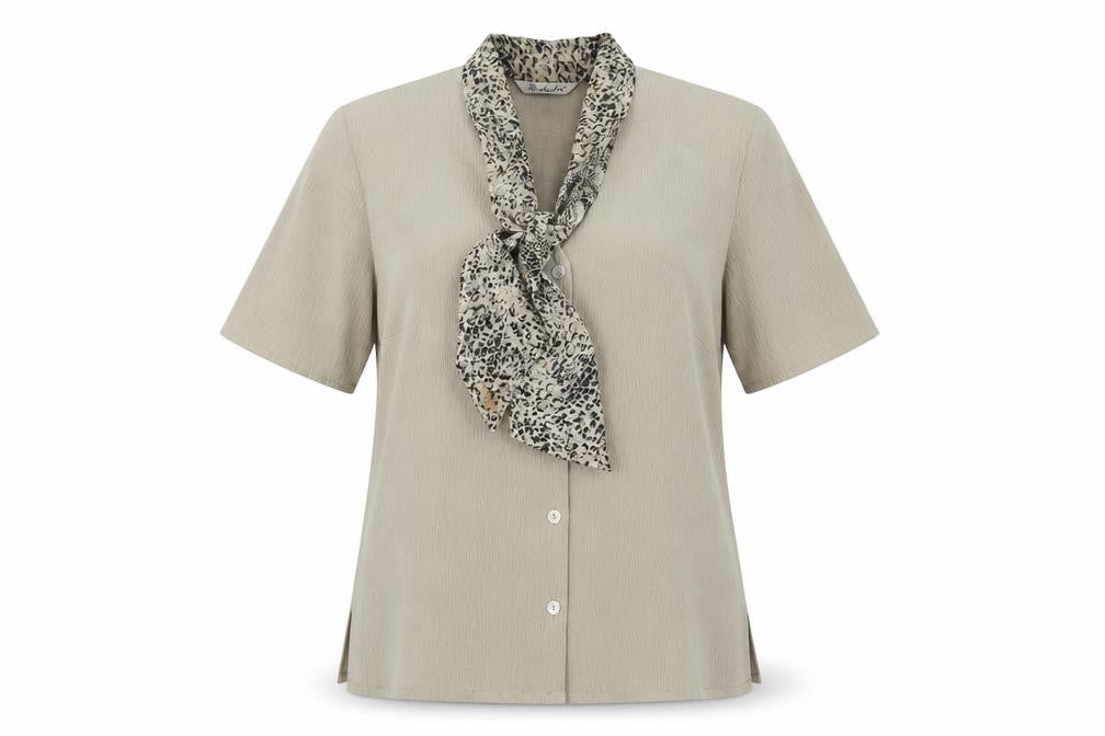 Berkertex Women's Beige Blouse - Size 12, Collared