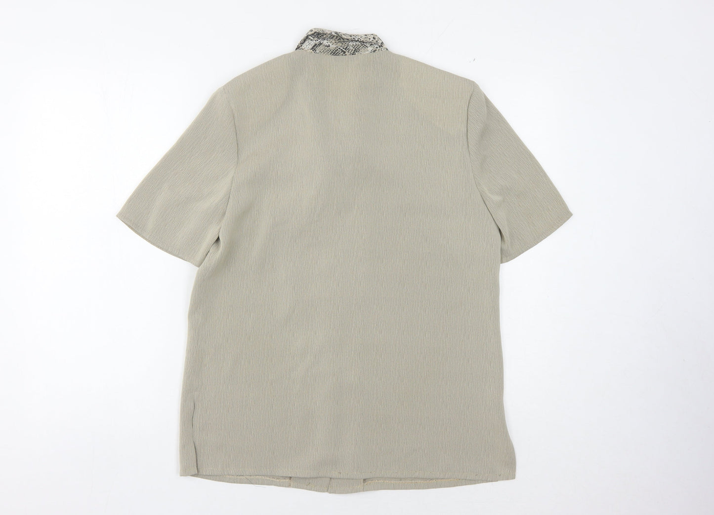Berkertex Women's Beige Blouse - Size 12, Collared