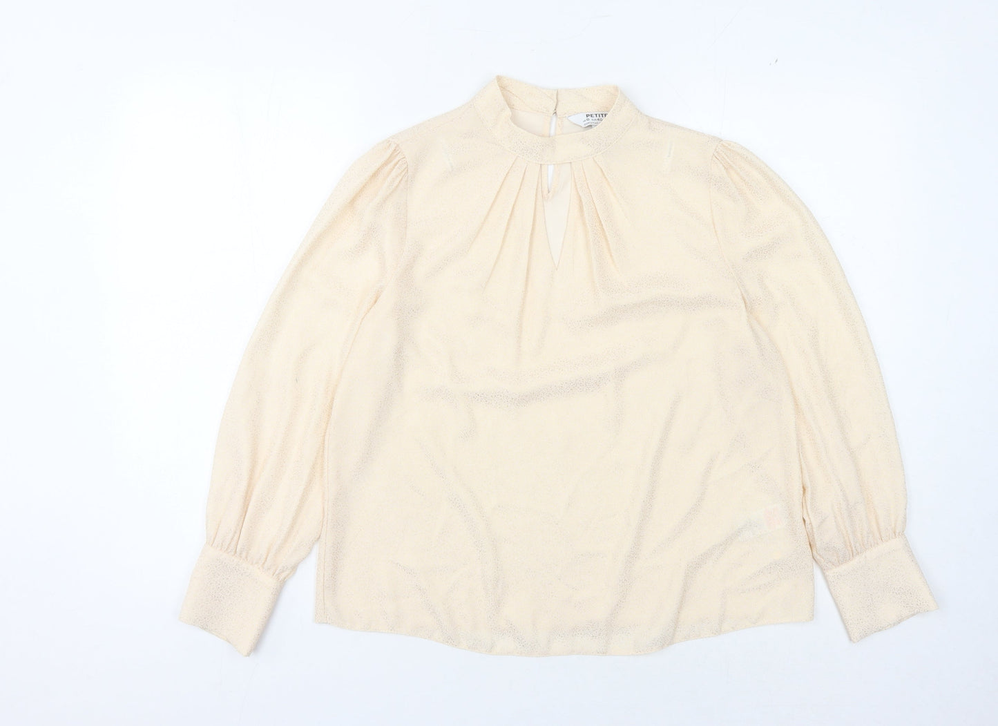 Dorothy Perkins Women's Ivory High Neck Blouse Size 12