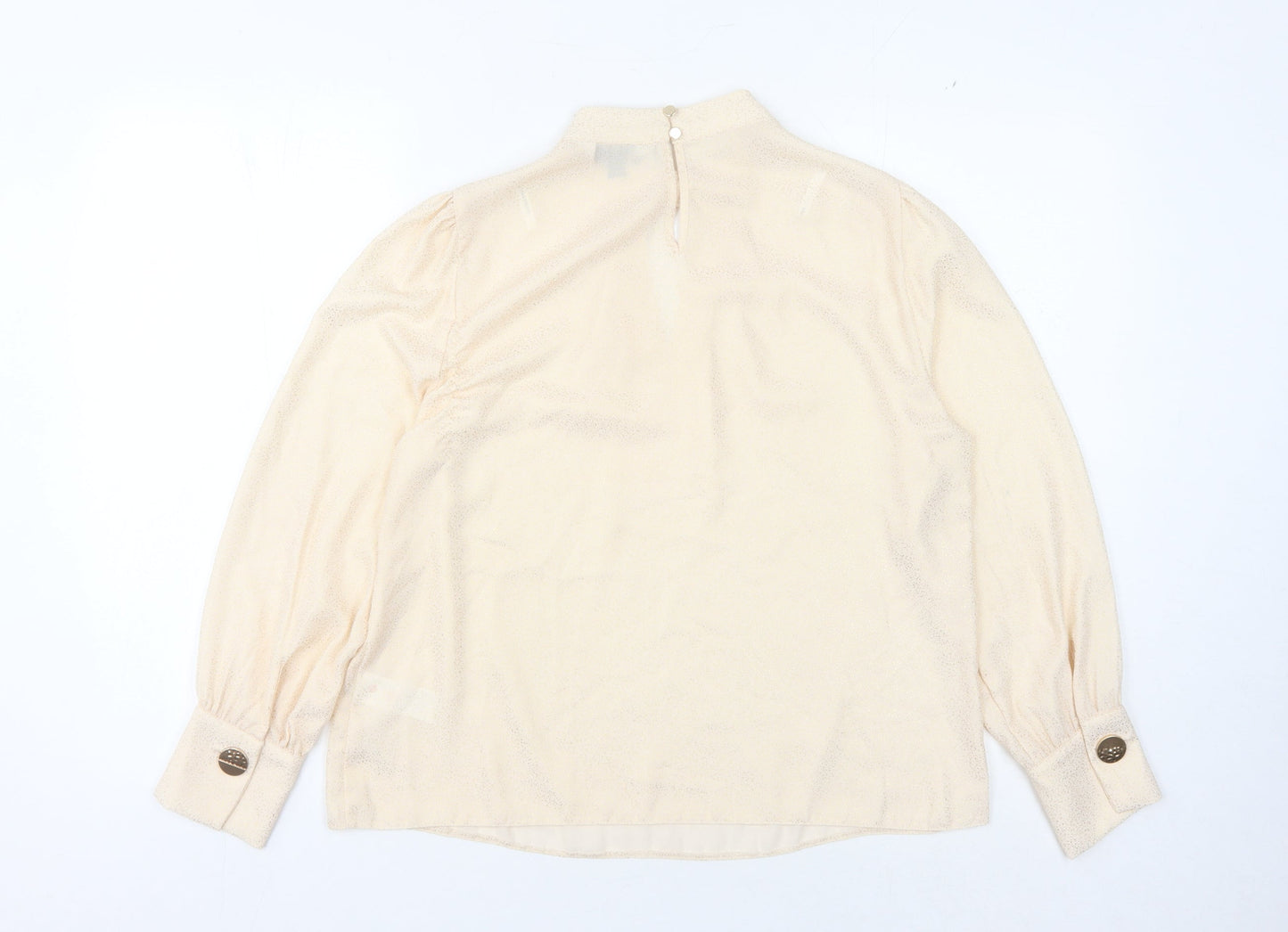 Dorothy Perkins Women's Ivory High Neck Blouse Size 12