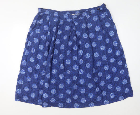 Country Collection Women's Blue Polka Dot Skirt Size 24