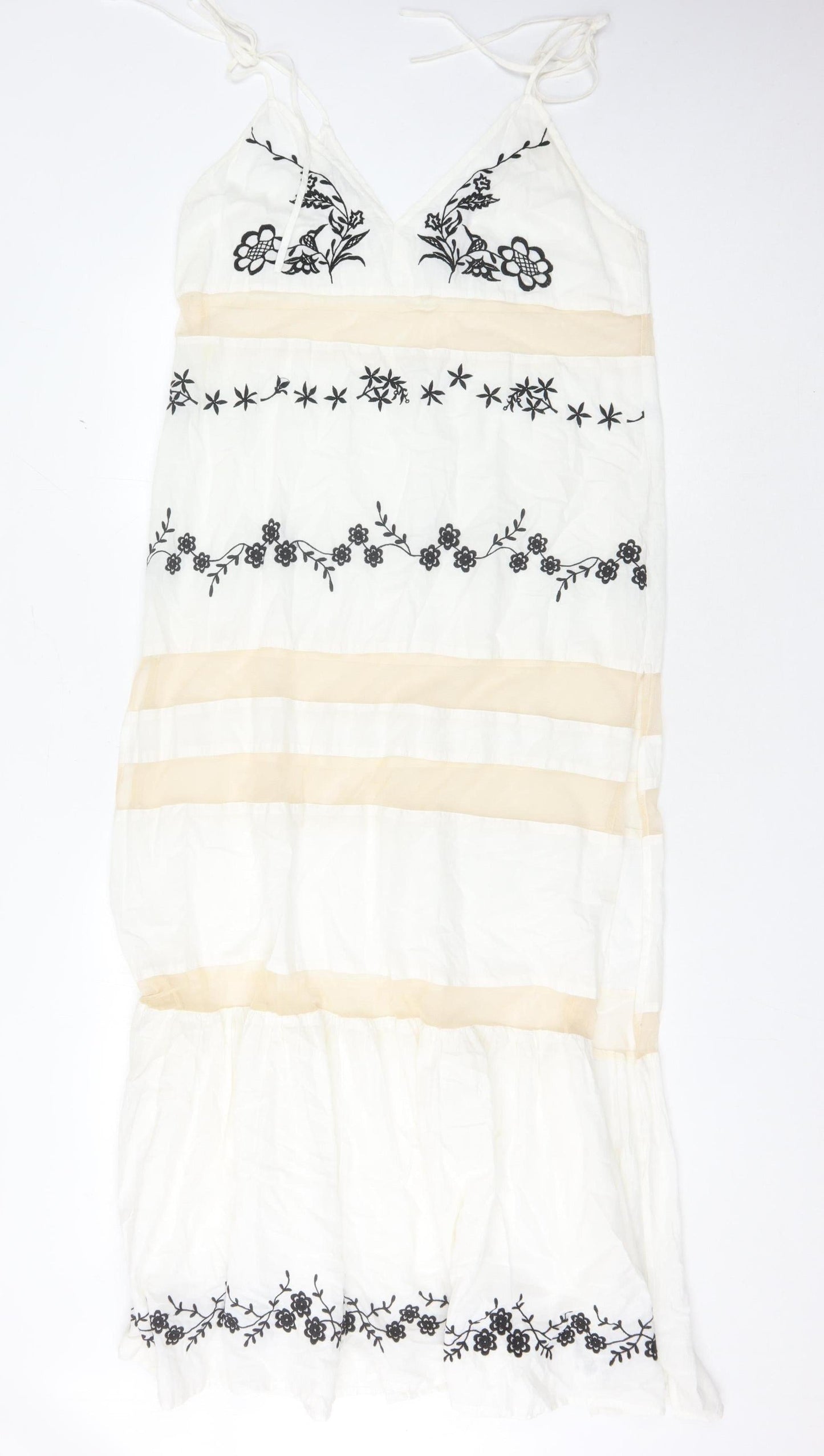 ASOS Women's Ivory Floral Slip Dress Size 12