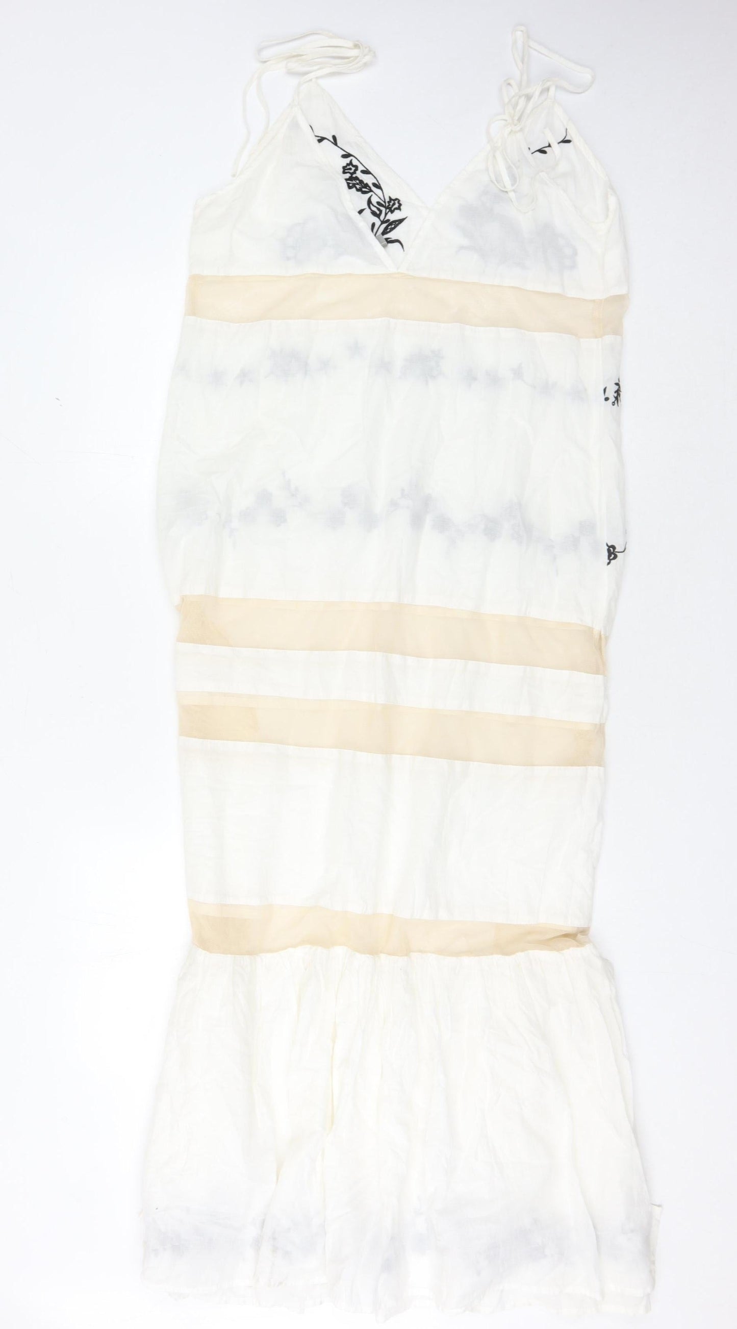 ASOS Women's Ivory Floral Slip Dress Size 12