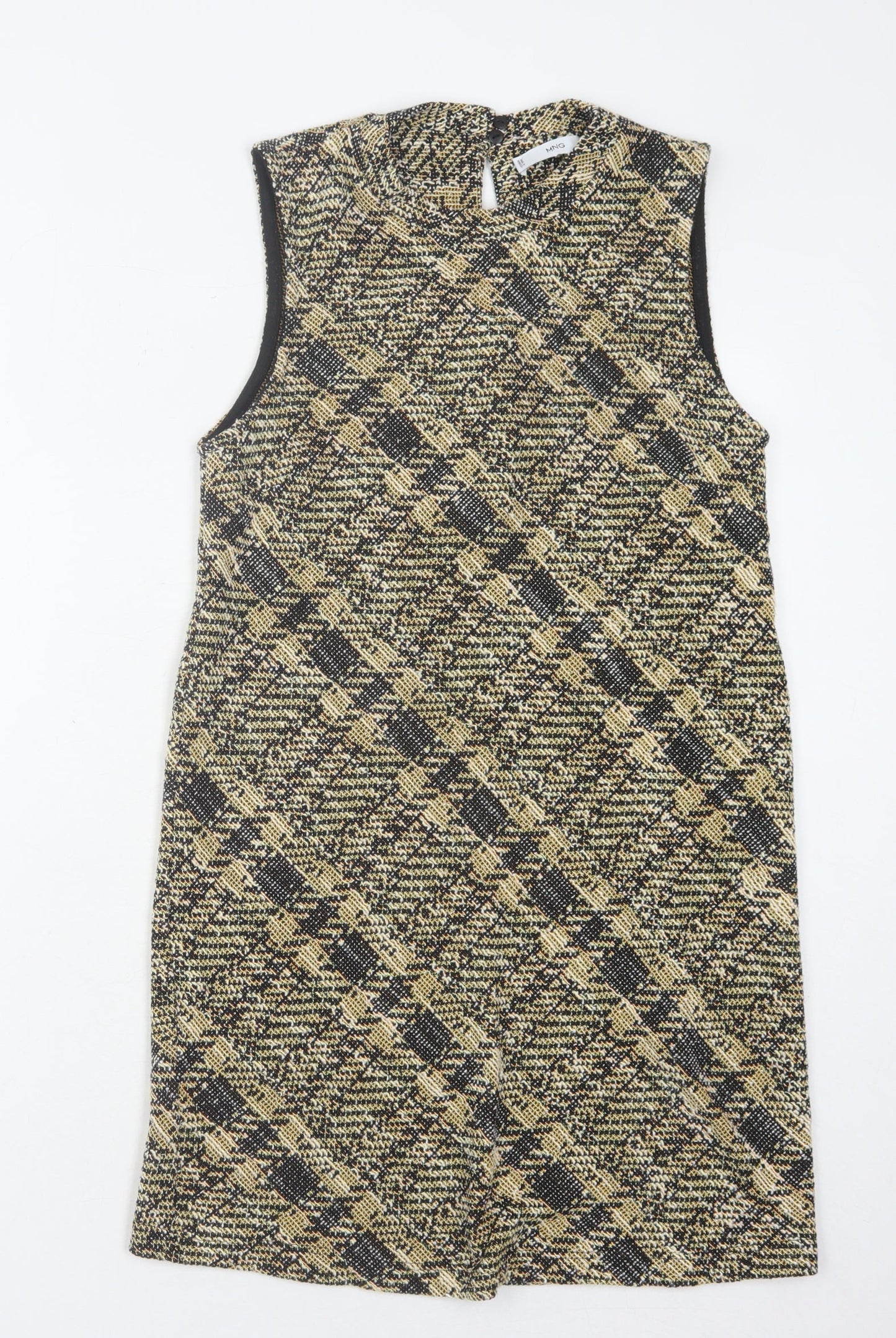 MNG Women Multicoloured Check Sleeveless Dress