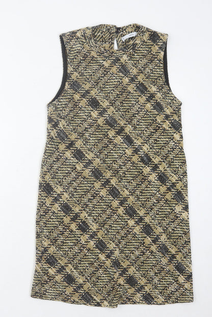 Mango Women Multicoloured Check Sleeveless Dress
