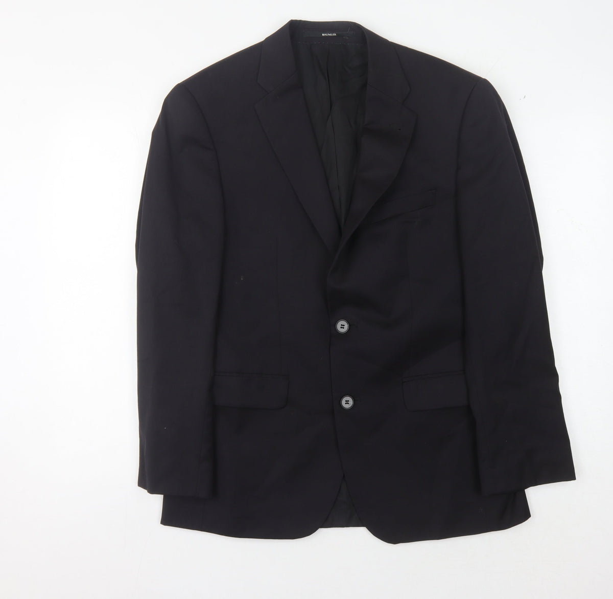 Bäumler Men's Blue Single Breasted Wool Suit Jacket Size 48