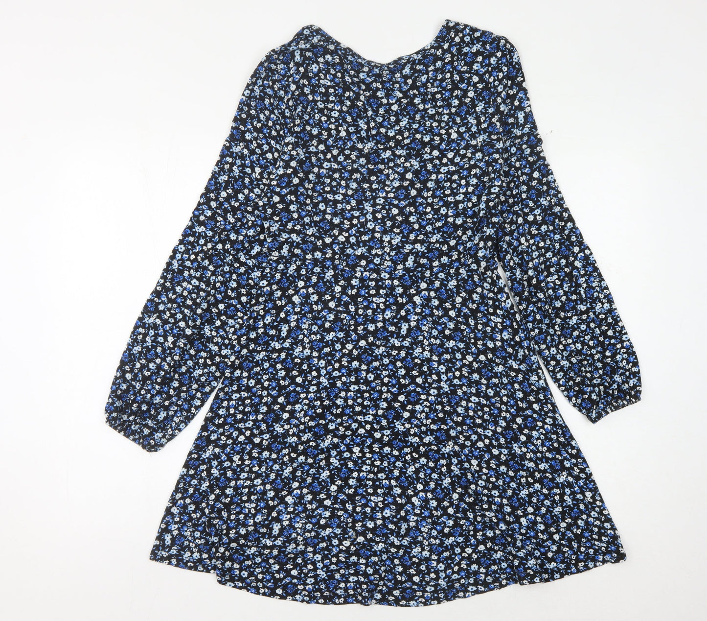 Stradivarius Women's Blue Floral Dress Size 12