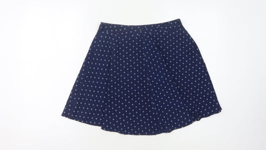 Yumi Women's Blue A-Line Skirt, Size 10, Mid-Rise