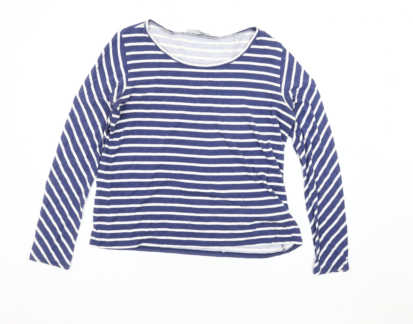 Betty & Co Women's Blue Striped T-Shirt, Size 10