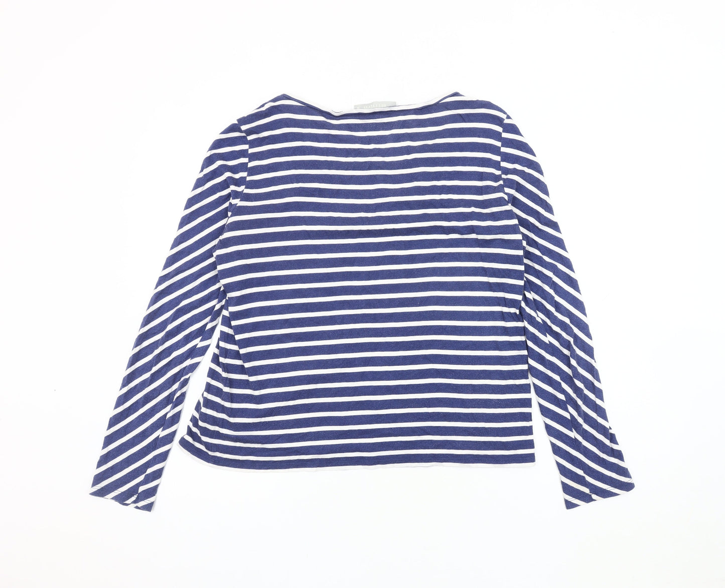 Betty & Co Women's Blue Striped T-Shirt, Size 10