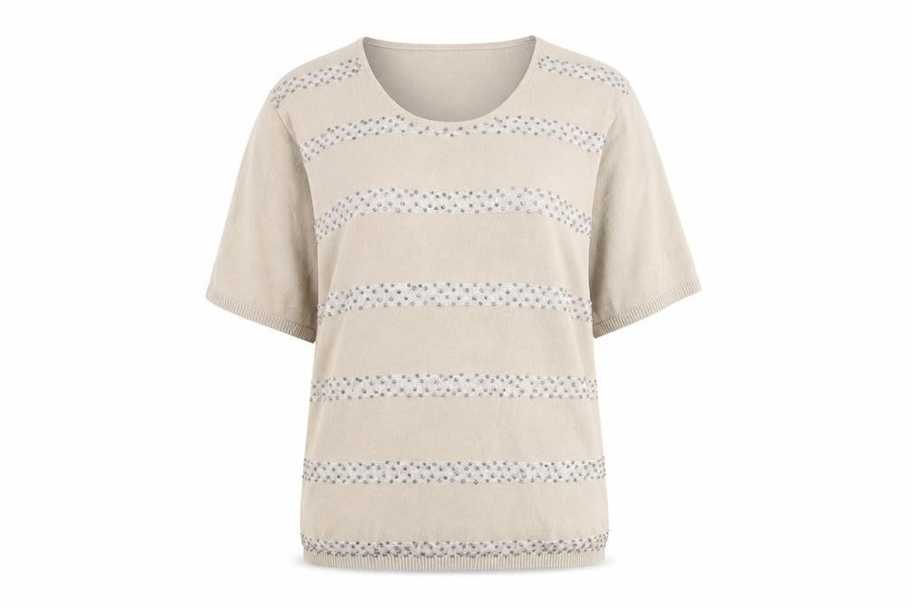 Jacques Vert Women's Beige Scoop Neck Pullover Jumper M